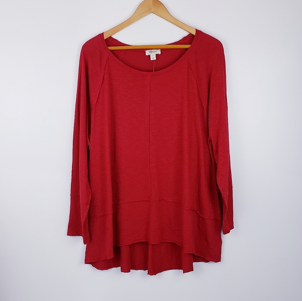 Style & Co canyon red top